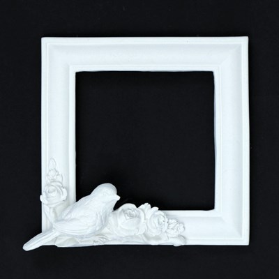 РАМКА "КВАДРАТНАЯ С ПТИЧКАМИ", белый цвет 1228