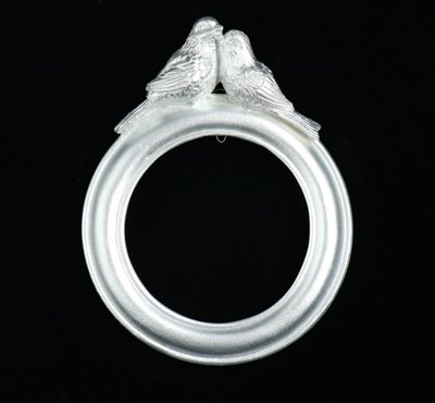 РАМКА "КРУГЛАЯ С ПТИЧКАМИ", серебристый цвет 1732