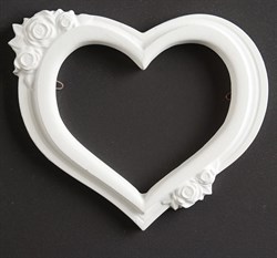 Рамка " Сердце", белая 1220