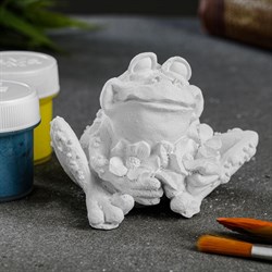 Статуэтка под раскраску ЛЯГУШКА С ЦВЕТАМИ 1093