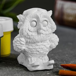 Статуэтка "Сова на коньках" под раскраску 1014