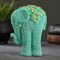 Статуэтка "Слон из цветов" бирюзовый с позолотой 91105