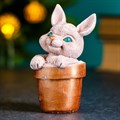 Фигура "Зайка в горшке" бежевый 92 459