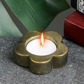 Подсвечник "Цветок", состаренное золото, для свечи d=3,5 см 9148