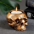 Подсвечник "Череп" бронза 9284