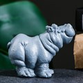 Статуэтка "Бегемот" серо-голубой 92 401
