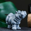 Статуэтка "Бегемот" серо-голубой 92 401