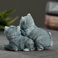 Фигура "Кошачья дружба" серо-голубой 91108