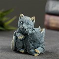 Фигура "Кошачья дружба" серо-голубой 91108
