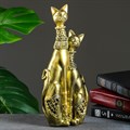 Фигура "Кошечки сладкая парочка" золото 92100