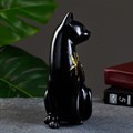 Фигура "Кошка с узором" черная с позолотой 92259