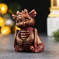Фигура "Дракон Василиск" бордовая с золотом 92 936