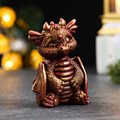 Фигура "Дракон Василиск" бордовая с золотом 92 936